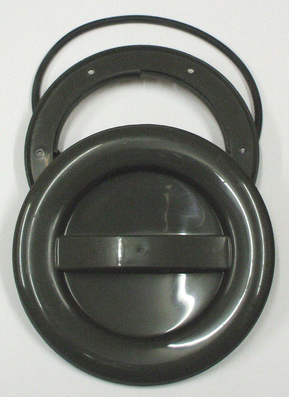 A337R - 100MM HATCH AND COVER - GREY with o-ring