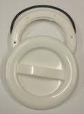 A337WR - 100MM HATCH AND COVER - WHITE with o-ring