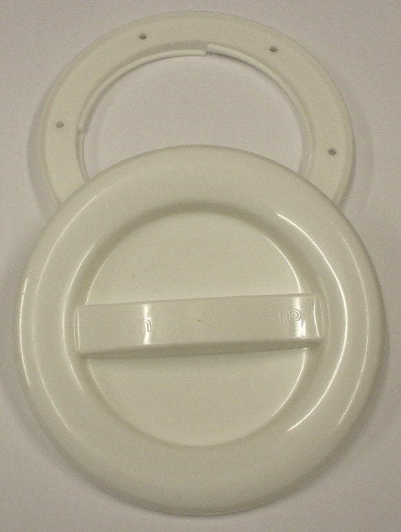 A337W - 100MM HATCH AND COVER - WHITE