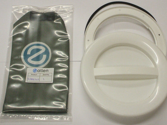 A537WR-BAG - 145MM HATCH AND COVER - WHITE with o-ring and bag