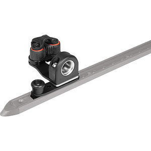 Ronstan RC91942 Series 19 C-Track - Slide with swivelling fairlead and cleat and plunger stop
