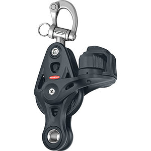 RF64523 - Single block with fiddle, cleat and snap shackle 60mm