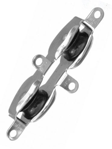 RM303D - Double Sheave Exit Block with 21mm x 8mm acetal sheaves (Non BB)