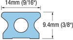 RONSTAN RC1140-2.0 - 14mm flat track - 1996mm
