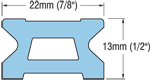 RONSTAN RC1220-2.0 - 22mm flat track - 1996mm