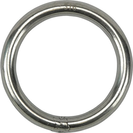 Stainless Steel Round Ring - 6mm x 40mm